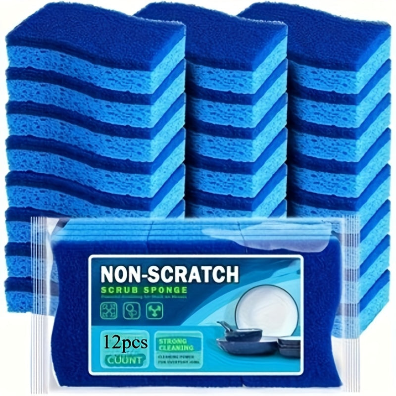 Scratch-Free Cleaning Sponge, Suitable for Dishwashing, Cleaning Sponge, Quick Cleaning Without Scratches, Can Handle Stubborn Dirt, Strong Daily Cleaning Power, Very Suitable for Use in The Kitchen And Dining Table
