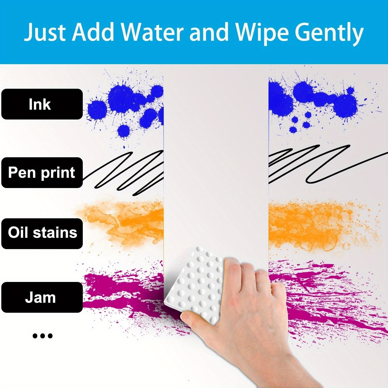 50pcs Magic Sponge Erasers, Heavy-Duty Cleaning Pads - 2X Stronger & Extra Dense for Tough Stains, Multi-Surface Scrubber for Kitchen, Bathroom, Bathtub, Sink, Walls | Non-Scratch, Fast Cleaning, Reusable & Ergonomic