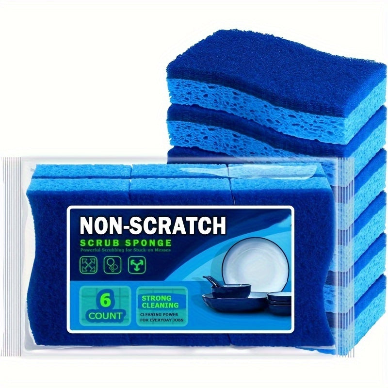 Scratch-Free Cleaning Sponge, Suitable for Dishwashing, Cleaning Sponge, Quick Cleaning Without Scratches, Can Handle Stubborn Dirt, Strong Daily Cleaning Power, Very Suitable for Use in The Kitchen And Dining Table