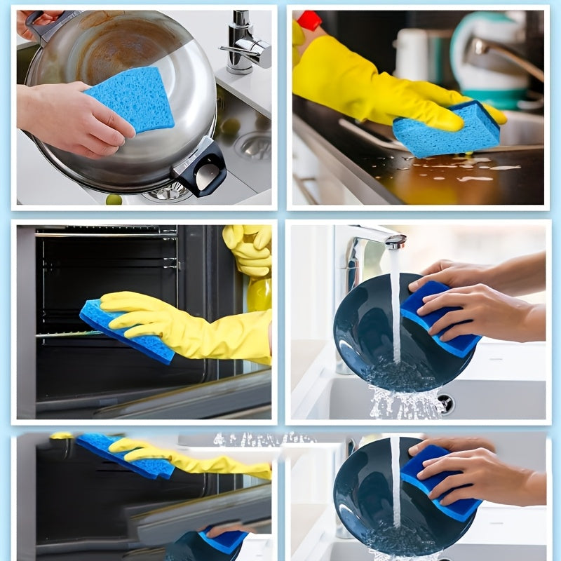 Scratch-Free Cleaning Sponge, Suitable for Dishwashing, Cleaning Sponge, Quick Cleaning Without Scratches, Can Handle Stubborn Dirt, Strong Daily Cleaning Power, Very Suitable for Use in The Kitchen And Dining Table